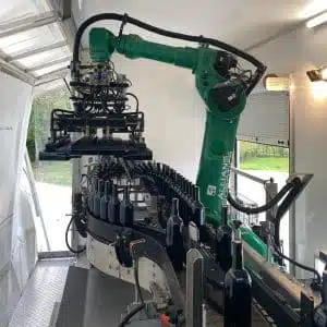Robot emboxeur - Thierry Bergeon Embouteillage - mise en bouteilles au château - embouteillage mobile Gironde